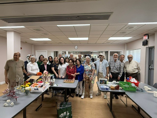 Afarin with some of the participants in the  Farsi-Speaking Seniors' Program