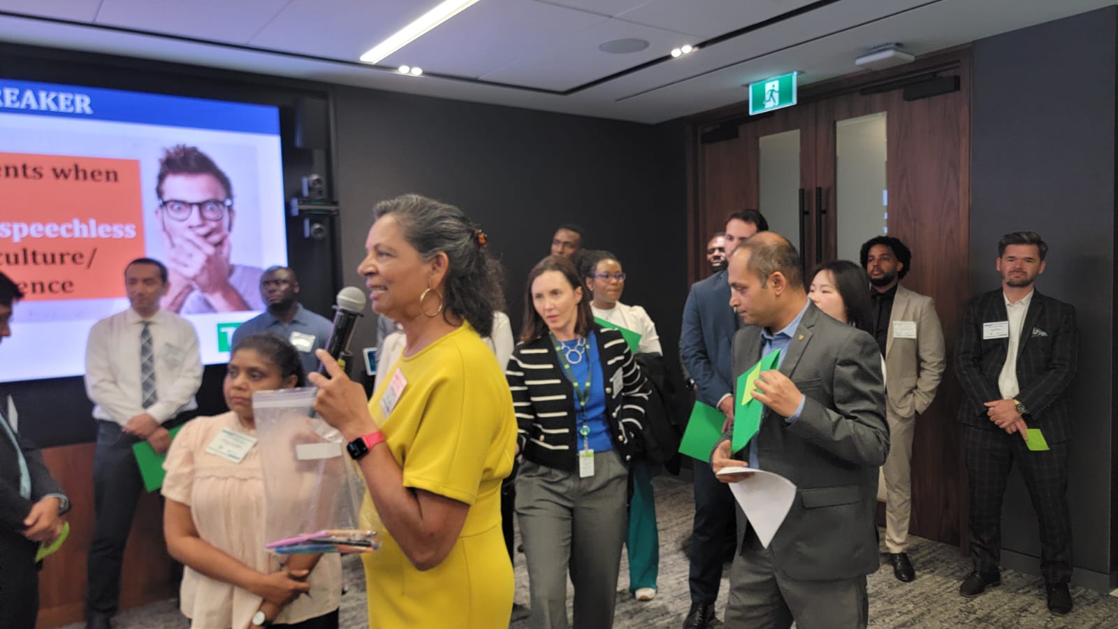 Magdalene speaks at TD-World Skills mentorship event in Toronto.